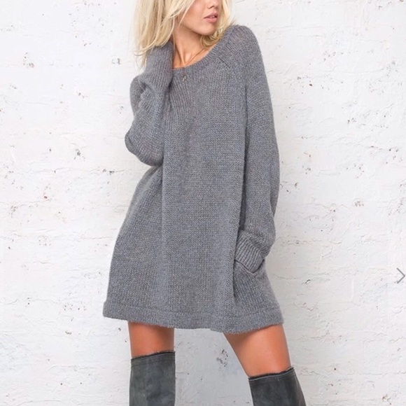 Wooden Ships Sweaters - Wooden Ships Whitney Pocket Tunic Sweater Gunmetal